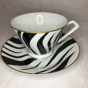 Vintage 1950s Noritake Harlequin Zebra Pattern